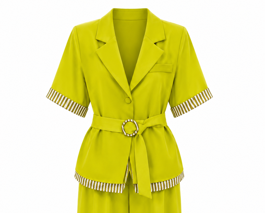 Elite Belted Pants Set