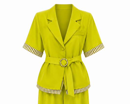 Elite Belted Pants Set