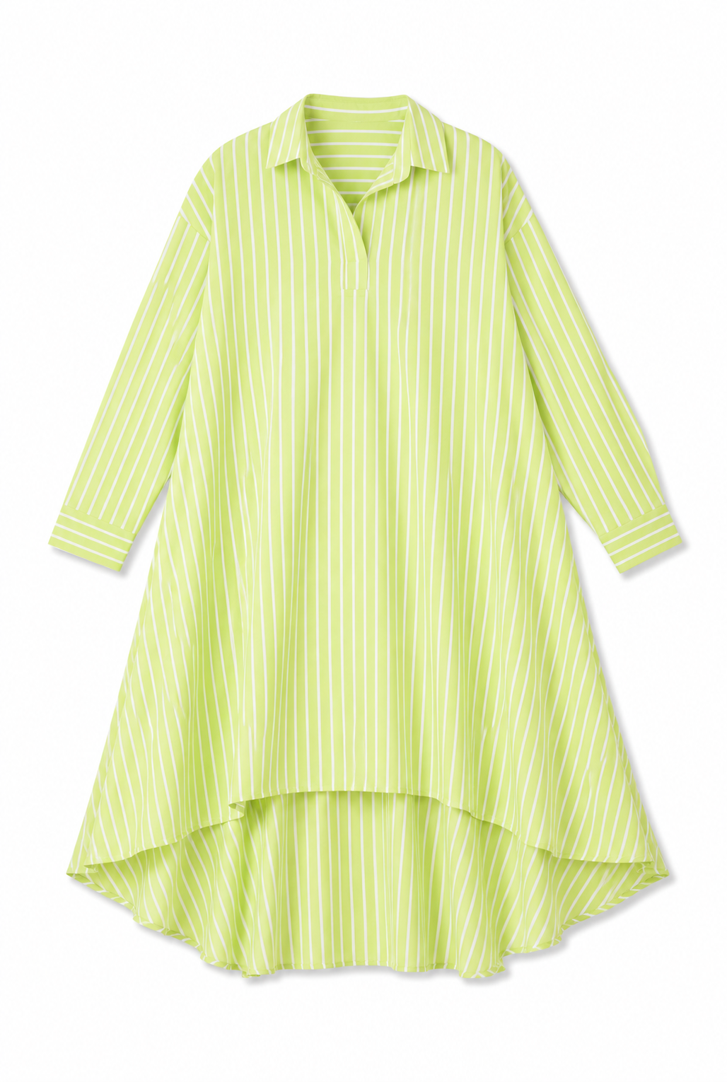 Stripes A-line shirtdress