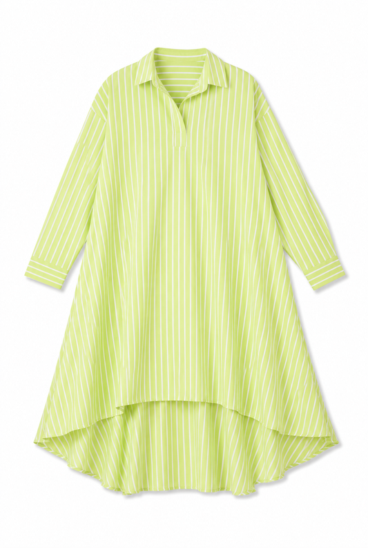 Stripes A-line shirtdress