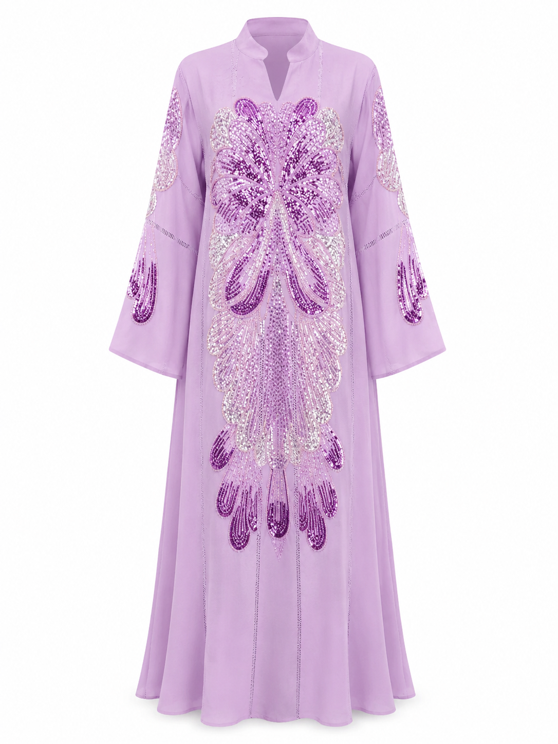 Lavender Majesty Embellished Kaftan